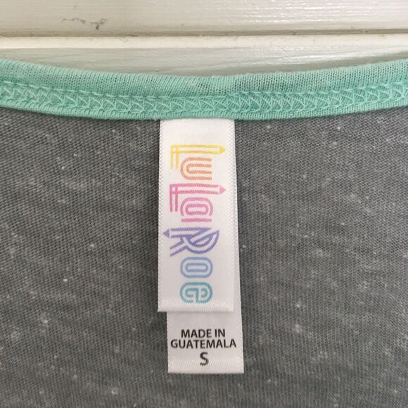 NWT LuLaRoe Classic T Shirt Top Color Block Flowy Scoop-Neck Short Sleeve Small - Picture 8 of 11